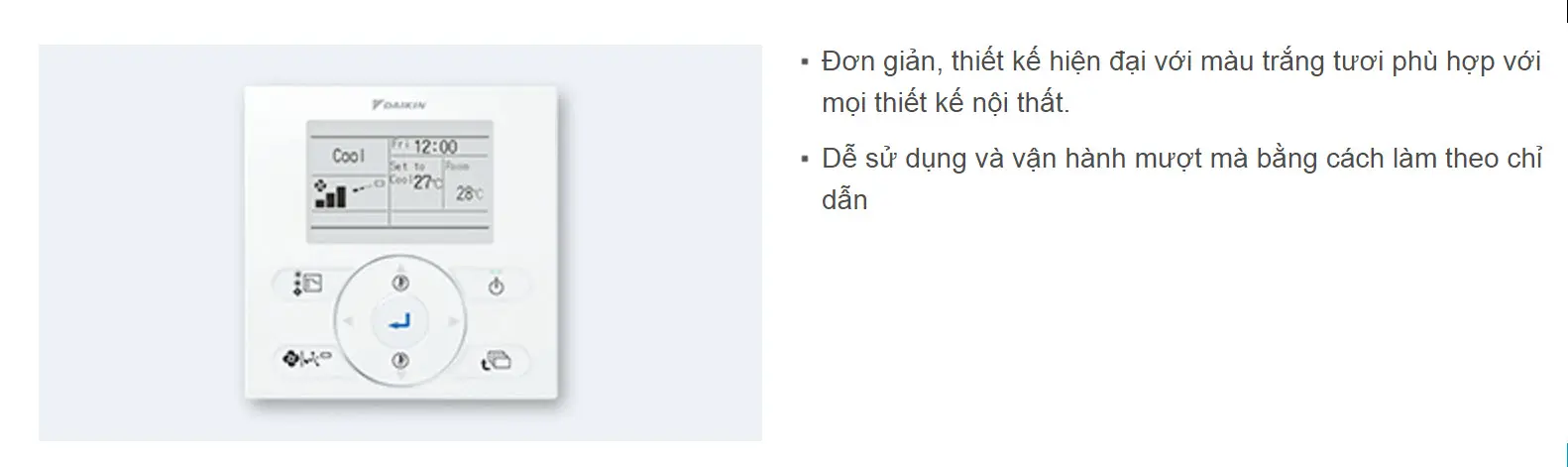 MÁY LẠNH ÁP TRẦN DAIKIN FHA125BVMA (5.0HP) INVERTER - 3 PHA 11 dieu_khien_tu_xa_daikin_skyair_inverter