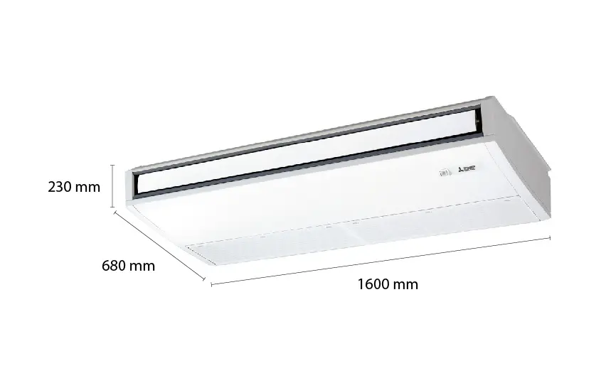 kich-thuoc-may-lanh-ap-tran-mitsubishi-electric-pcy-p42ka-5-0hp-inverter-3-pha