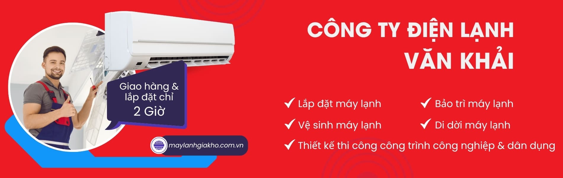 Mua Máy Lạnh Treo Tường ở đâu tại HCM giá gốc, ưu đãi trả góp 5 banner máy lạnh giá kho