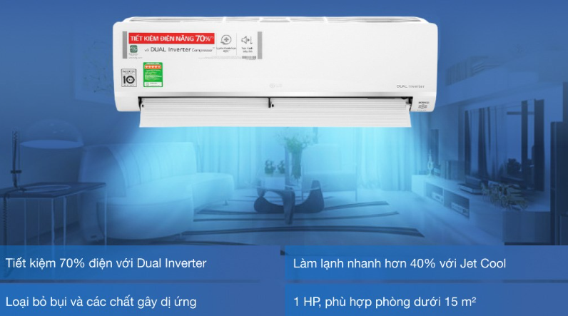 Đây là một trong những cải tiến đột phá của dòng máy lạnh LG treo tường