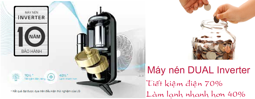 IEC12G1 Model mới 2025 được trang bị công nghệ Dual Inverter Compressor giúp máy vận hành êm ái, bền bỉ và tiết kiệm điện năng vượt trội
