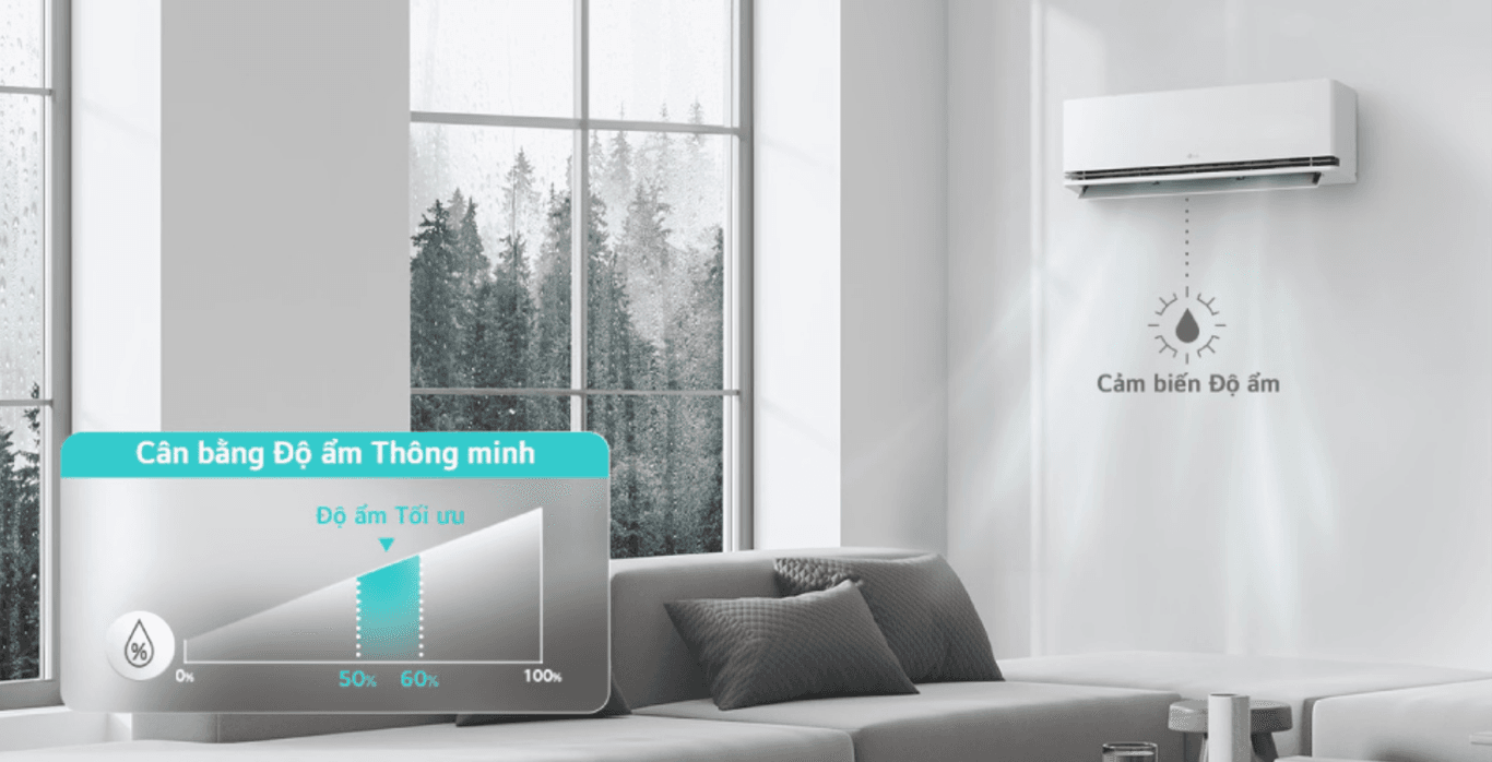 Nằm trong danh sách máy lạnh LG hot 2025 chính là mẫu điều hòa 1 chiều IDC18M1