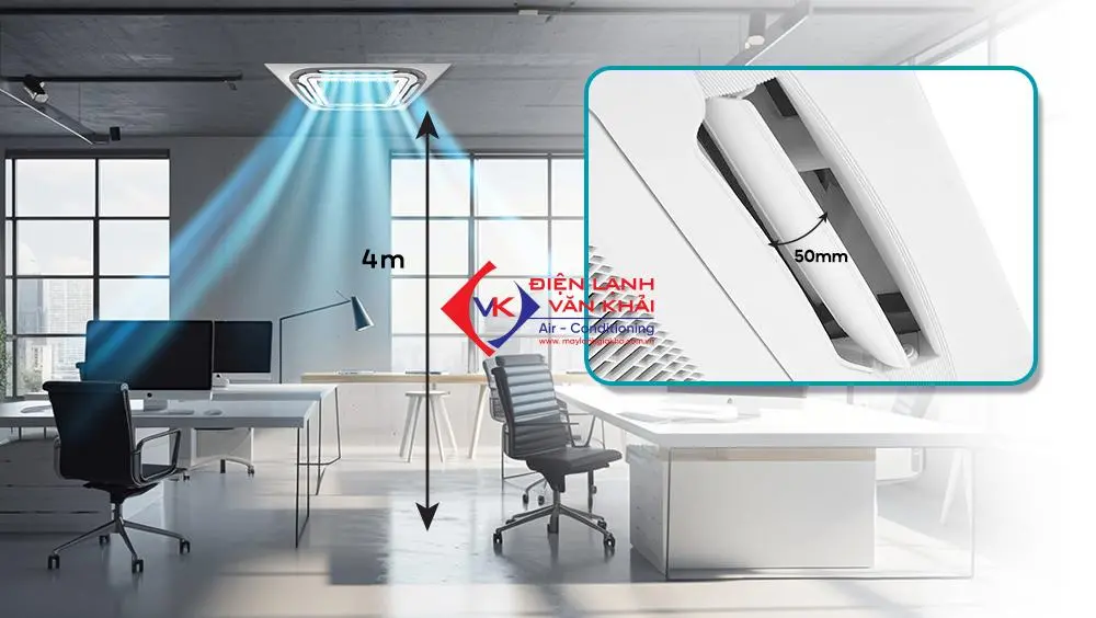 Máy lạnh điều hoà âm trần Casper CC-18FS35 Mono 2hp cassette 3 luong khi manh