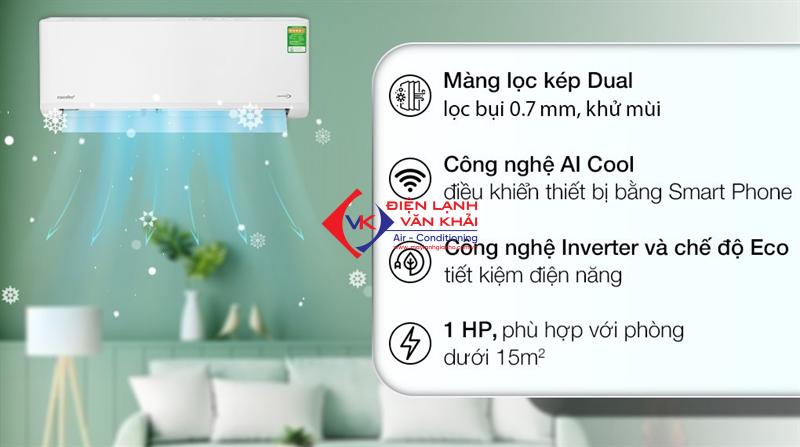 Comfee Inverter 1HP CFS 10VGPF Cong nghe Invertor